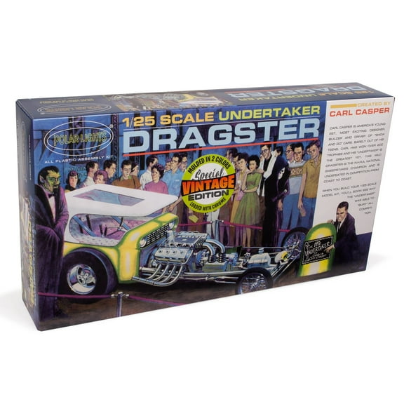 Skill 2 Model Kit Undertaker Dragster by Carl Casper 1/25 Scale Model by Polar Lights