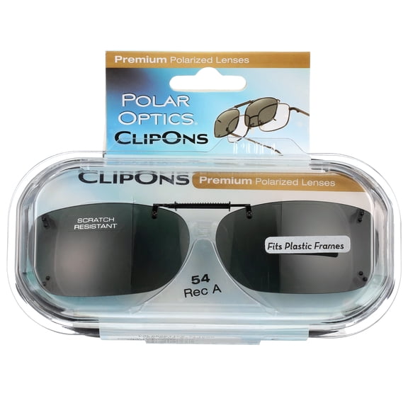 Polar Optical Optics Unisex PTCR RECA 54 Plastic ClipOns Sunglasses Gray