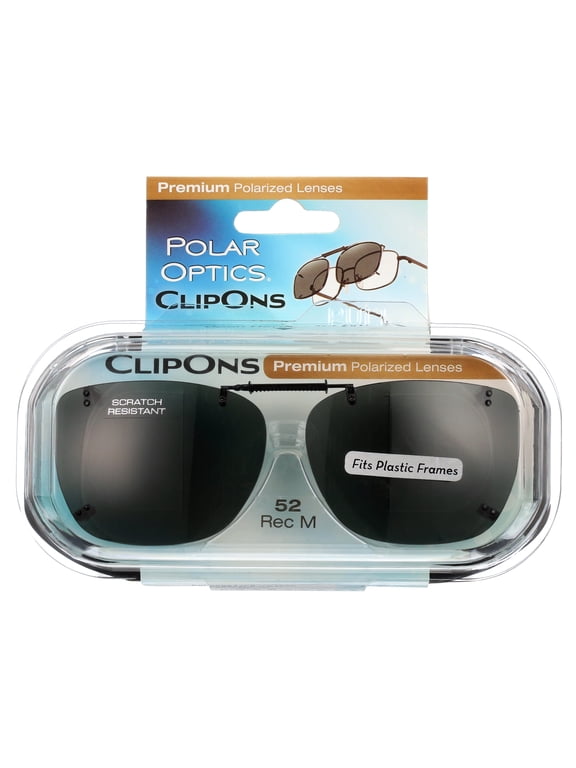 Unisex Rectangle Clip Ons Sunglasses Black
