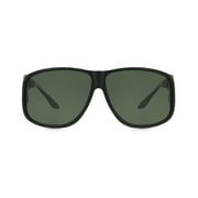Polar Optics Fashion Unisex FO-001 MBLK GRY Protective Fits Over Sunlgasses Black