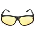 thumbnail image 1 of Polar Optics Sport Unisex FO-030 Square Fits Over Night Drivers Black and Yellow, 1 of 8