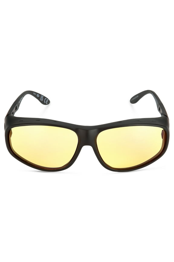 Sport Unisex FO-030 Square Fits Over Night Drivers Black and Yellow