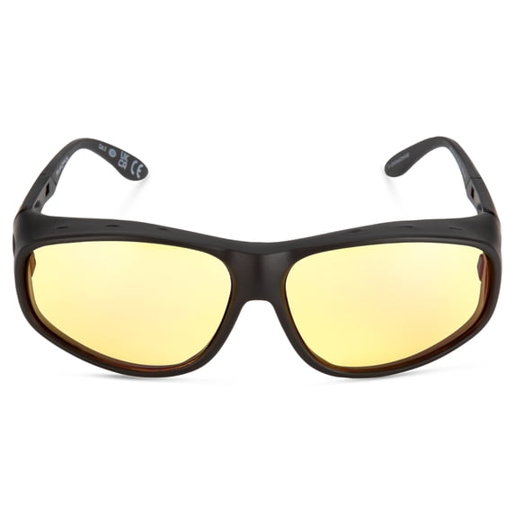 Polar Optics Sport Unisex FO-030 Square Fits Over Night Drivers Black and Yellow