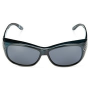 Polar Optics Unisex FO-018 Rectangle Fits Over Sunglasses Teal