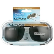 Polar Optics Unisex PTCR REC G 56 Plastic ClipOns Sunglasses Gray