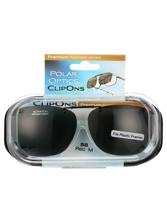 Unisex REC M 58 Plastic ClipOns Sunglasses Gray