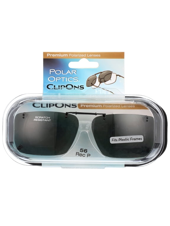 Unisex Rectangle Clip Ons Sunglasses Black