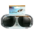 thumbnail interactive-video image 1 of Polar Optics Unisex Square GM 57 Plastic ClipOn Sunglasses Gray, 1 of 9