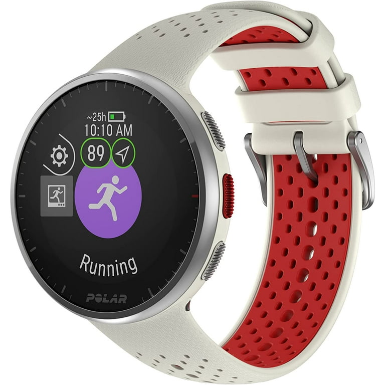 Polar Pacer Pro Advanced GPS Running Watch, White/Red