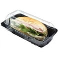 thumbnail image 1 of Polar Pak Black Base Clear Dome Sub Sandwich Container, 8 inch -- 250 per case., 1 of 1