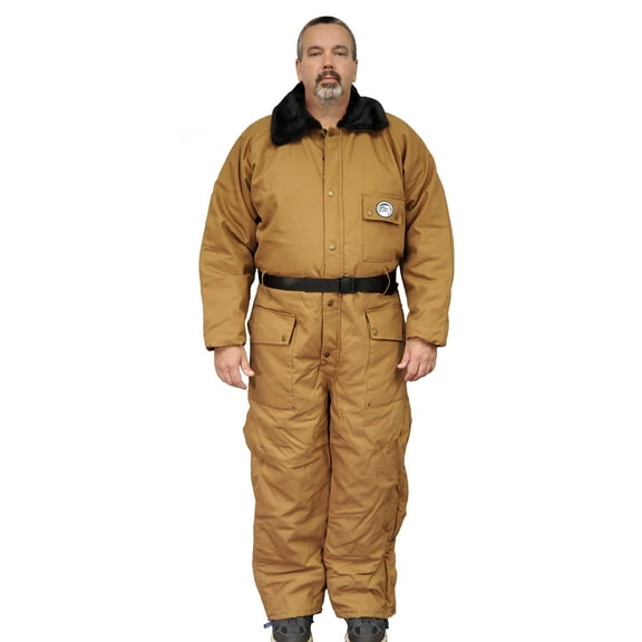 Polar Plus Men's Cotton Duck One Piece Insulated Freezer Suit for Extremely Cold Weather