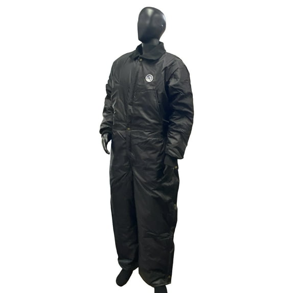 Polar Plus Men's Insulated Black Coverall for Work in Cold Weather