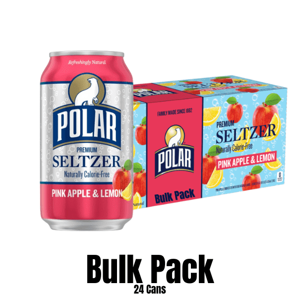 Polar Premium Seltzer, Crisp Pink Apple & Zesty Lemon - 24 Pack