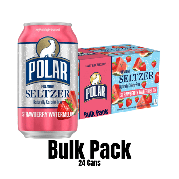 Polar Premium Strawberry Watermelon Seltzer, 12 fl oz Cans, 24 Pack