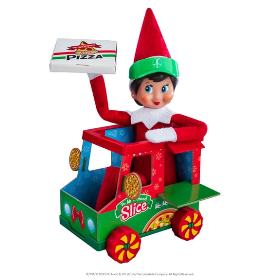 The Elf on the Shelf Polar Props Polar Pizza Truck  Scout Elf Accessory Set (Scout Elf Not Included)