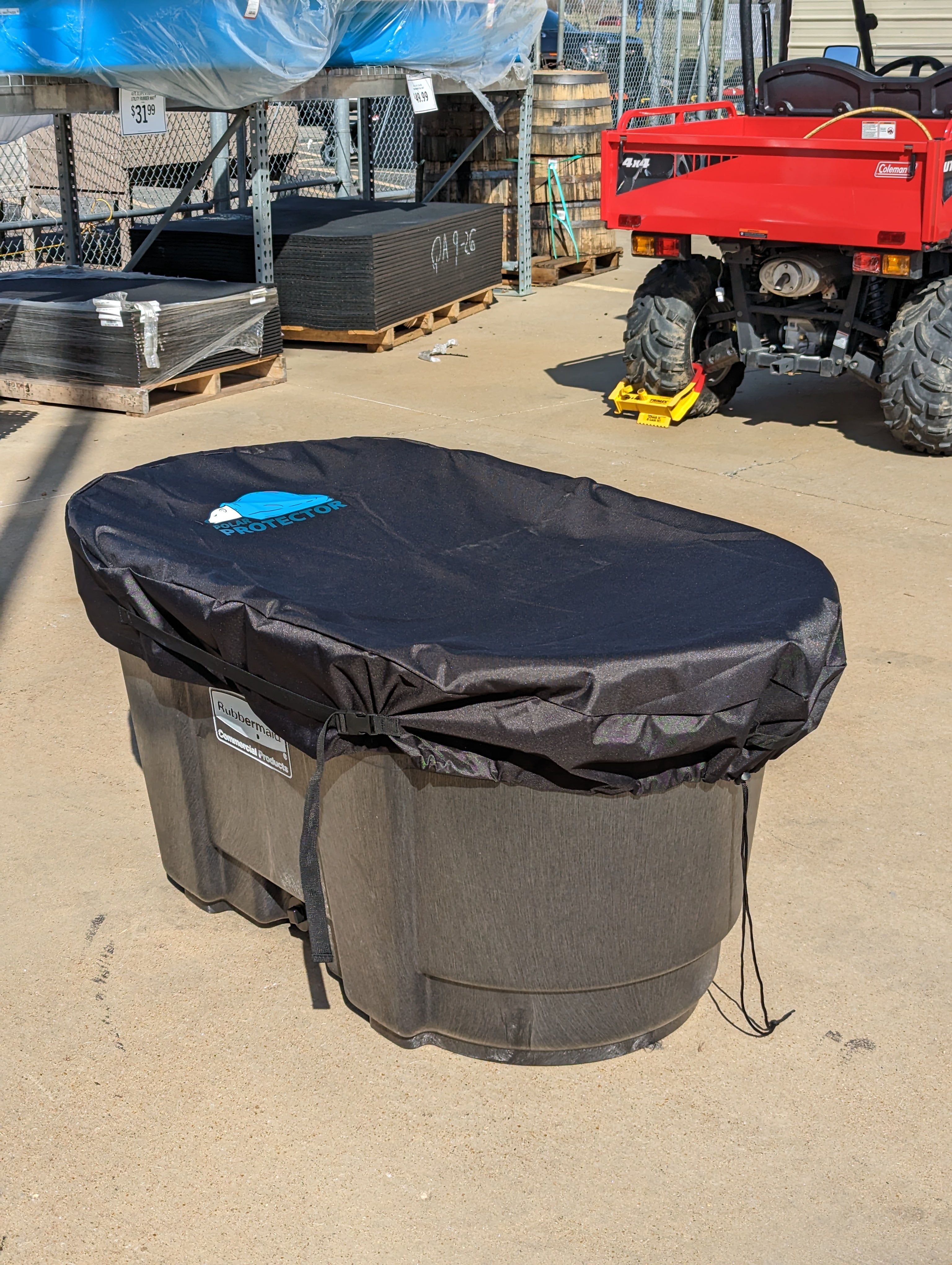 Polar Protector Rubbermaid 100 Gallon Oval Stock Tank Cover Ice Water Therapy Ice Bath Cover