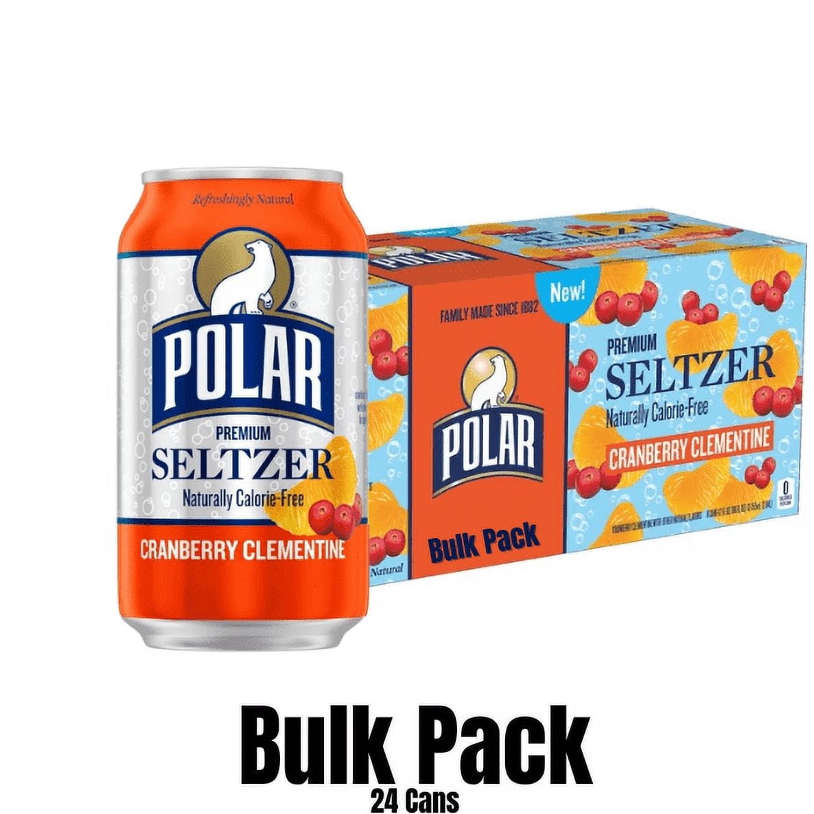Polar Premium Seltzer, Crisp Pink Apple & Zesty Lemon - 24 Pack