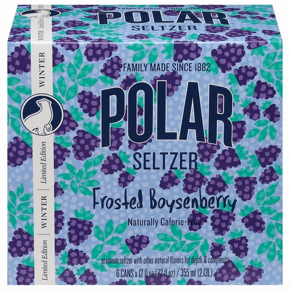 Polar Seltzer, Premium, Frosted Boysenberry 12 x 12 fl oz NEW EDITION!