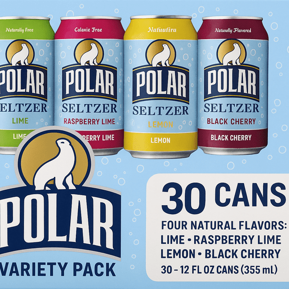 Polar Seltzer Variety Pack  30 Cans