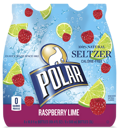 Polar Seltzer Water, Raspberry Lime, 16.9 Fl Oz, 24 Count