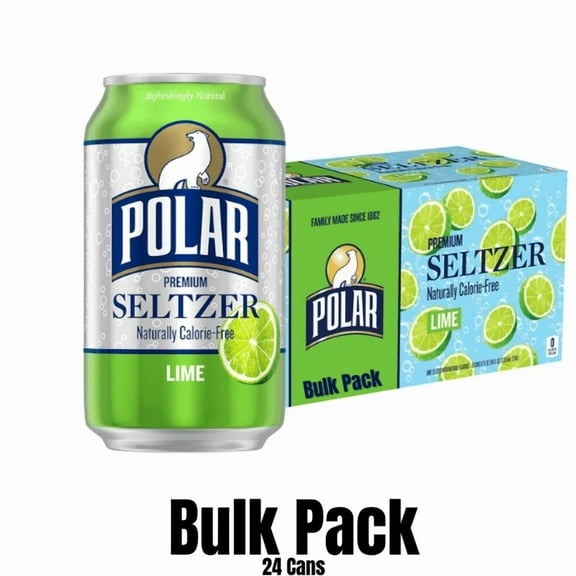 Polar Seltzer, Zesty Lime Sparkling Water - 24 Pack (12 fl oz Cans)