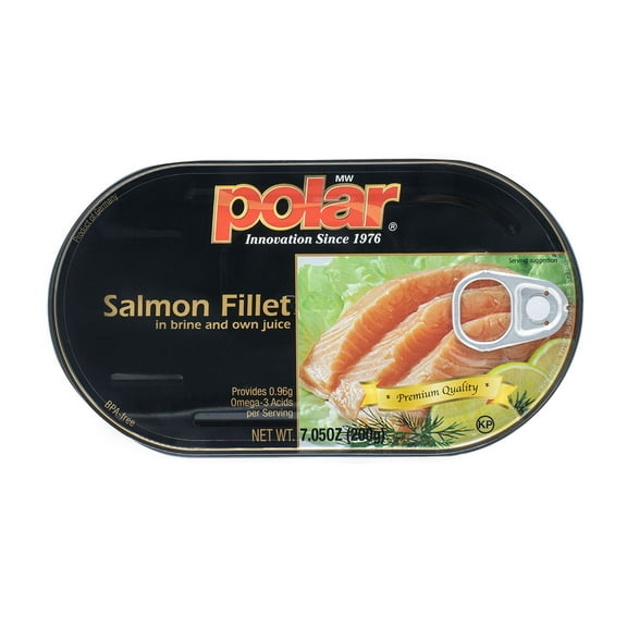 Polar, Skinless and Boneless Salmon Fillets in Brine, 7.05 oz