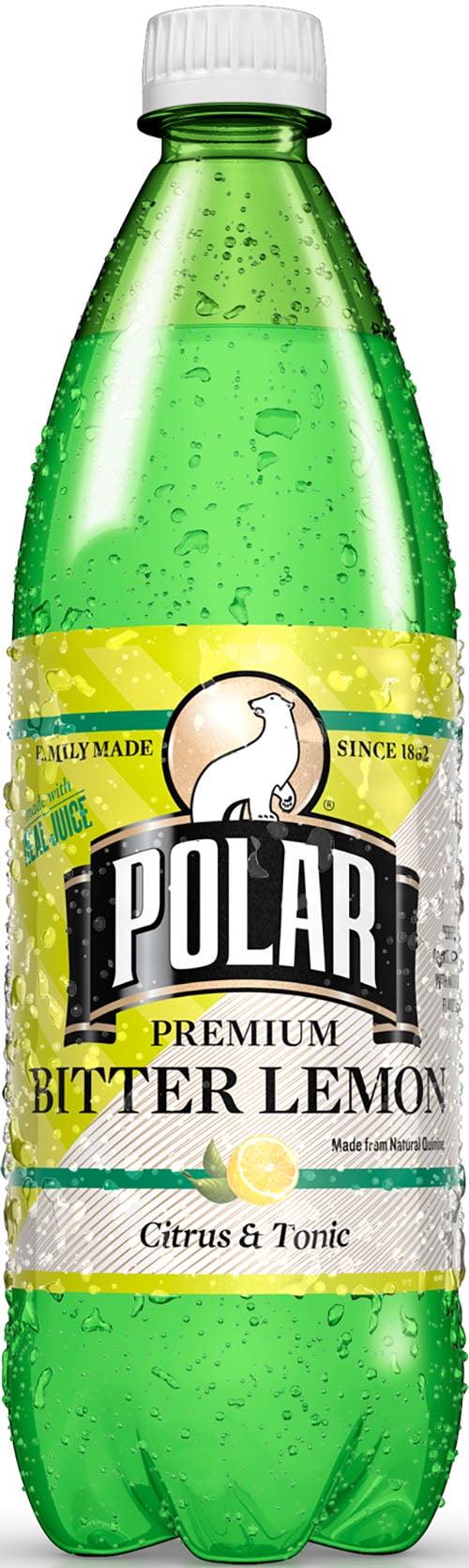 Polar Soda, Bitter Lemon, 33.8 Fl Oz, 12 Ct