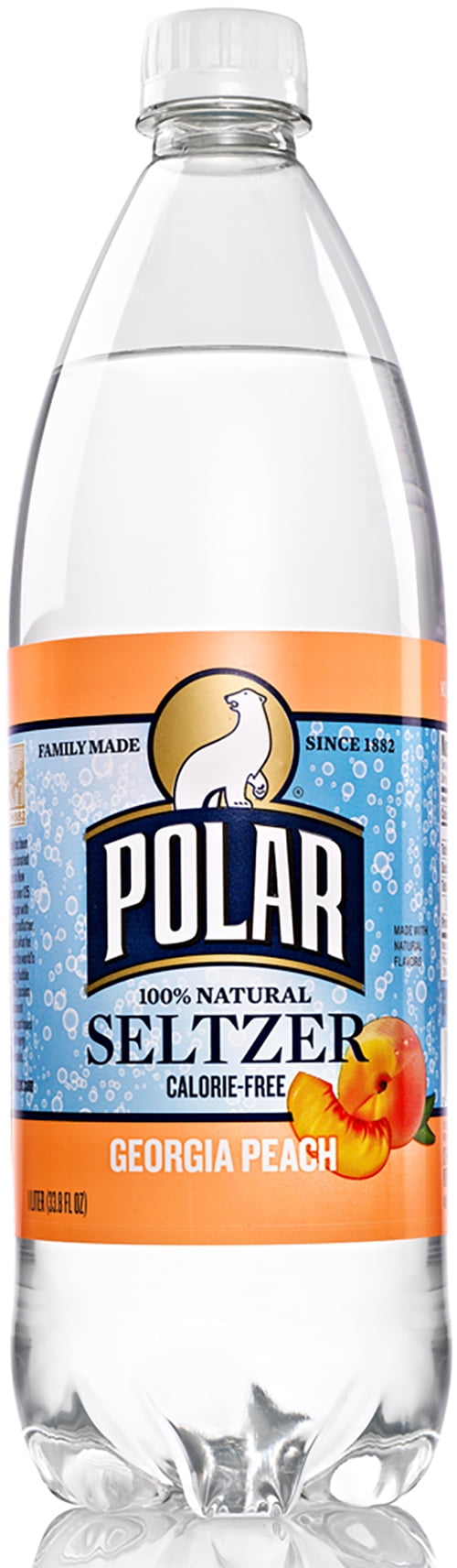 Polar Seltzer Water, Georgia Peach, 33.8 Fl Oz, 12 Count