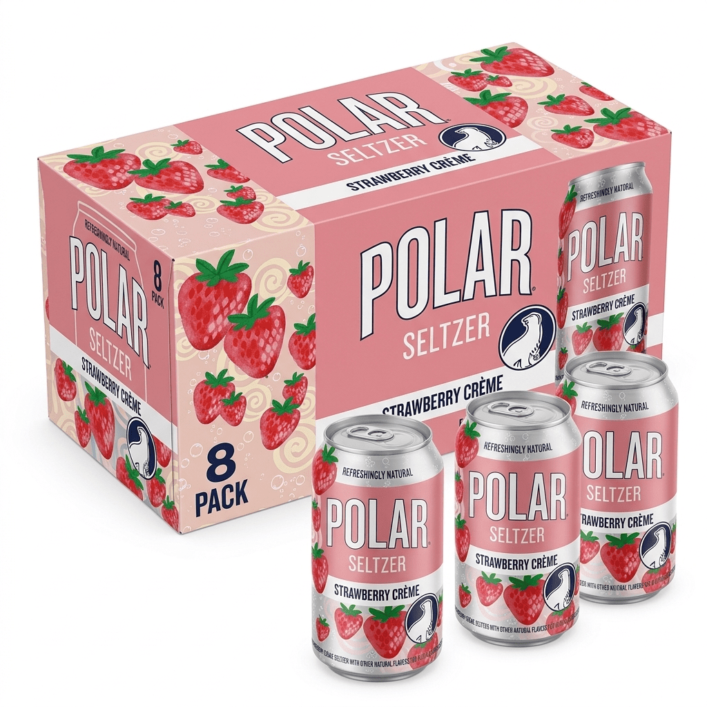 Polar Strawberry Creme Soda 12oz Cans 8 Pack Sweet Cream Soda Drink polar-strawberry-creme-soda-12oz-cans-8-pack-sweet-cream-soda-drink