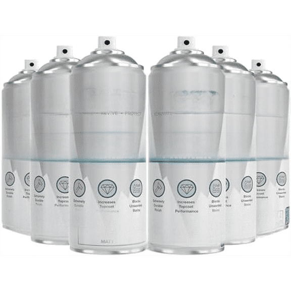 Polar All Surface Primer Matte White - 6 x 13.5 Fl Oz - Ideal for Wood, Metal, Plastic, Brick - Enhanced Adhesion & Quick Drying$$Tools & Hardware Other