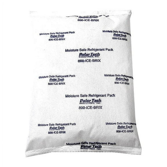 Polar Tech Industries Ice-Brix Moisture Safe, Reuseable, 8 oz.,PK18 TP 8/MS