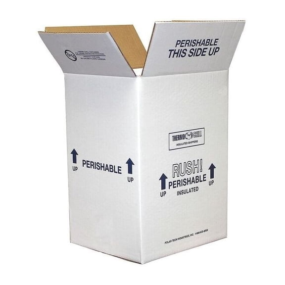 Polar Tech Industries Insulated Shipping Bio Foam & Carton, 1-5 Day,PK4 53XM41