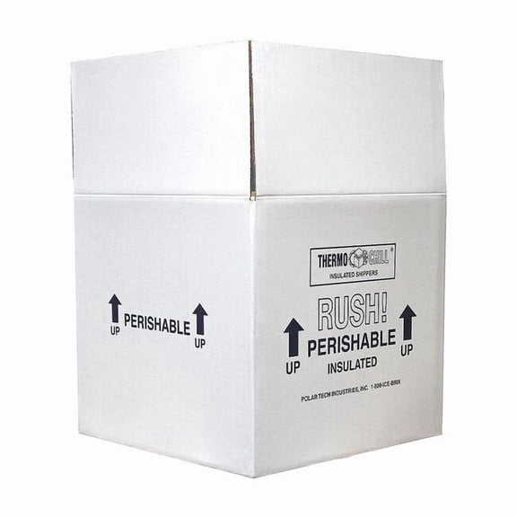 Polar Tech Industries Insulated Shipping Bio Foam & Carton, 1-5 Day 53XM45