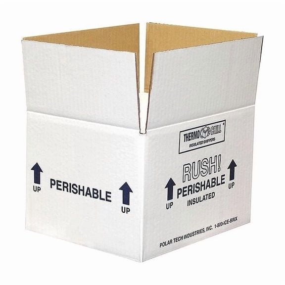 Polar Tech Industries Insulated Shipping Bio Foam & Carton, 1-5 Day,PK3 53XM39