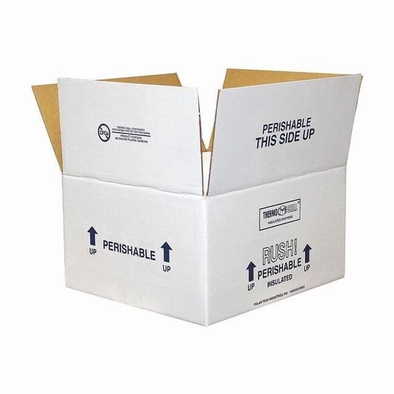 Insulated Shipping Bio Foam & Carton, 1-5 Day, Inside Depth: 5",PK4 53XM43