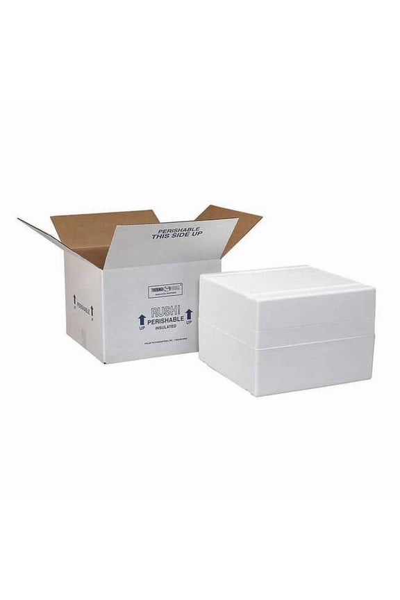 Insulated Shipping Container, White, PK4 XM15C