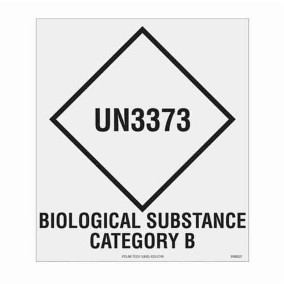 Polar Tech Industries Biohazardous & Substance Category B Label,PK500 BHM527