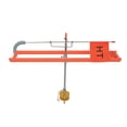 thumbnail image 1 of HT POLAR TIP UP 200' SPOOL ORANGE W/ SPOOL HANDLE & RULER, 1 of 3