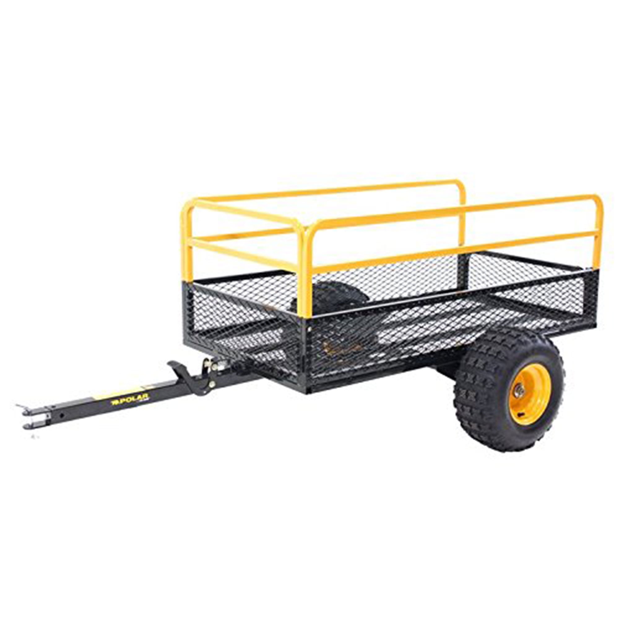 Polar Trailer 10738 HDM 1400 Heavy Duty Mesh Metal Dump Trailer, Black/Yellow