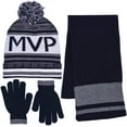 thumbnail image 1 of Polar Wear Boy's 3 Piece Knit Hat, Scarf & Gloves Set in 4 Fun Designs, 1 of 5