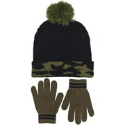 Polar Wear Boy's Digi-Camouflage Hat & Gloves Set in 2 Rugged Designs