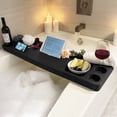 thumbnail image 1 of Polar Whale Bath Tray Spa Caddy Luxury Serving Snack Refreshment Platform Durable Foam Washable Waterproof Soap Shampoo Holder Cup Holders Multiple Compartments Fits Bathtubs Up To 36 Inches Wide, 1 of 7