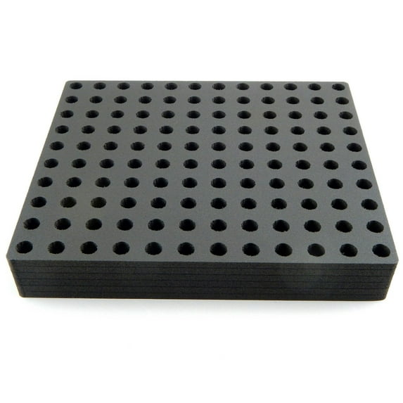 Polar Whale Test Tube Radioimmunoassay Rack Black Foam Storage Rack Organizer Stand Transport Holds 120 Tubes Each Fits up to 16mm Diameter Tubes