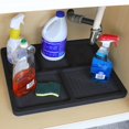 thumbnail image 1 of Polar Whale Under Sink Cabinet Mat Floor Protector Tray Waterproof Washable Protection Kitchen or Bathroom Drip Spill Durable Black Foam Odorless Flexible Leak Liner 22 x 19 Inches, 1 of 6
