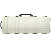 Polar White 48 Inch Eylar Protective Roller Hard Case with Foam, Mil-Spec Waterproof & Crushproof, Pressure Valve with Lockable Fittings