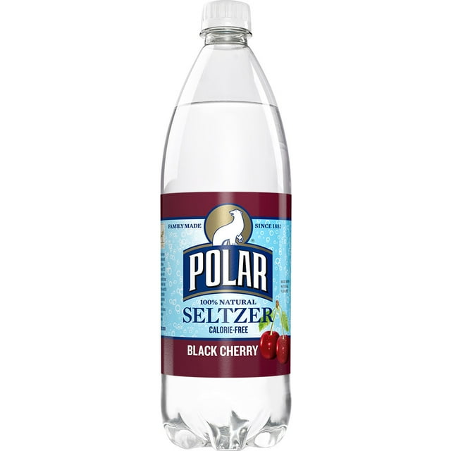 Polar Zero Calorie Black Cherry Sparkling Seltzer Water, 1 L, Bottle