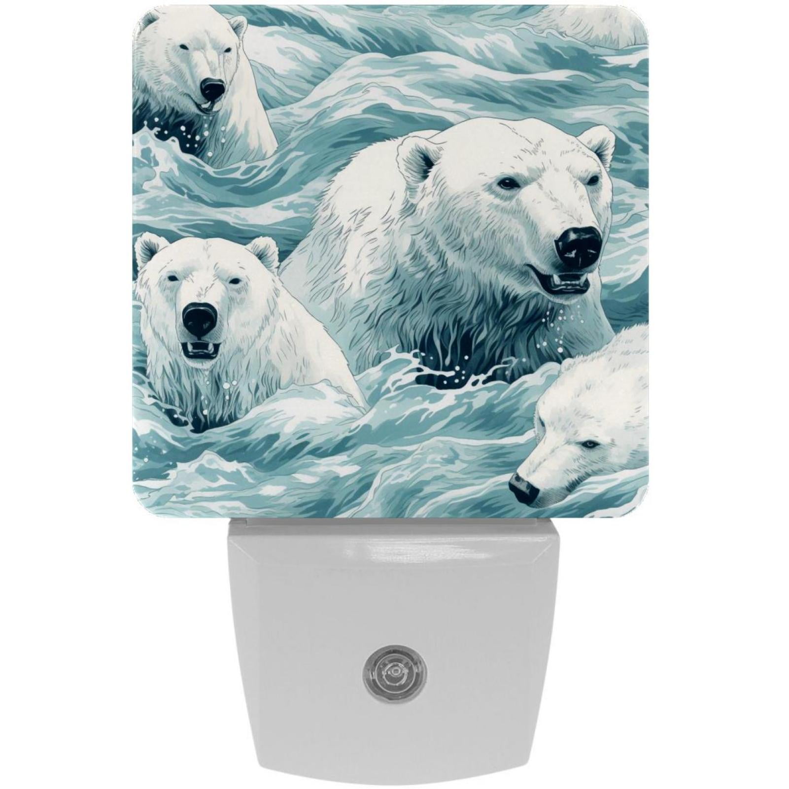 Polar bear LED Square Night Lights Energy Efficient & Elegant