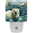 thumbnail image 1 of Polar bear LED Square Night Lights- Modern and Energy Efficient Bedside Lamps for a Soothing Atmosphere - Set of 2, 1 of 1