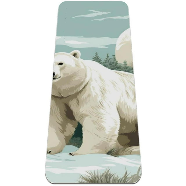 Polar bear TPE Yoga Mat for Home & Studio Practices, Workout Mat with