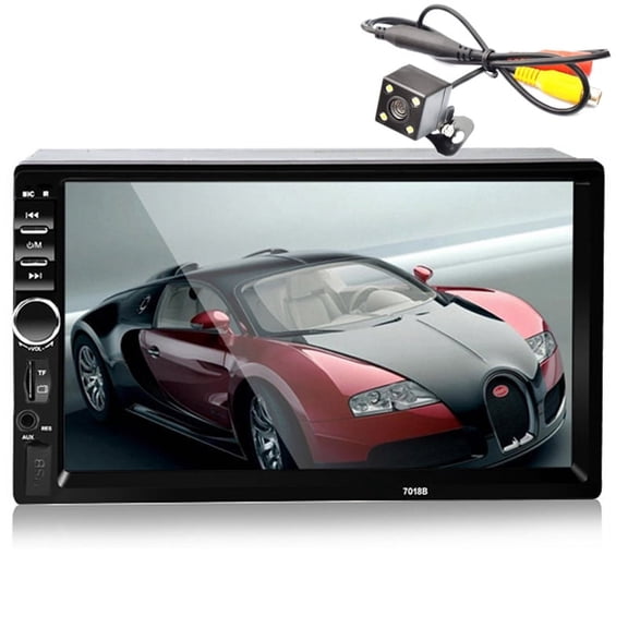 PolarLander Car Stereo Touch Screen Bluetooth FM Radio MP5 Car Audio Mirror Link with 4 LED Camera